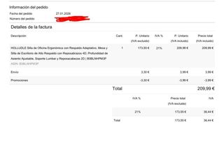 Silla Ergonómica Hollundle Nueva