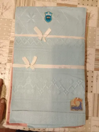 Asciugamani Bassetti Lino Azzurro e Rosa