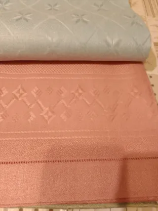 Asciugamani Bassetti Lino Azzurro e Rosa