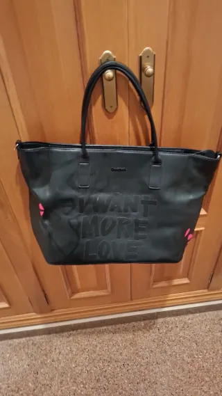 Bolso Desigual Negro I WANT MORE LOVE