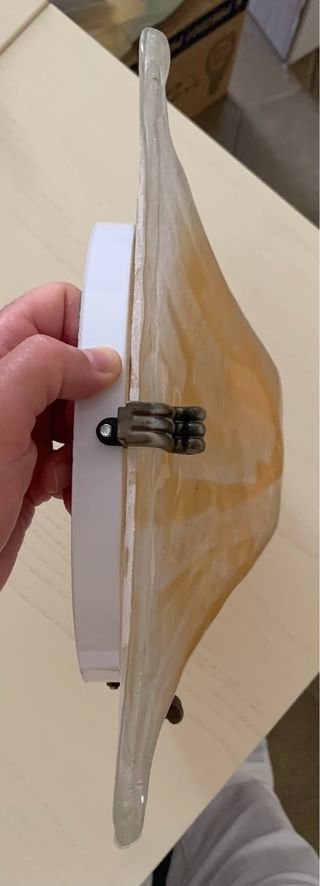 Plafoniera quadrata vetro decorato