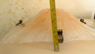 Plafoniera quadrata vetro decorato