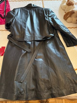 Abrigo de piel negro mujer