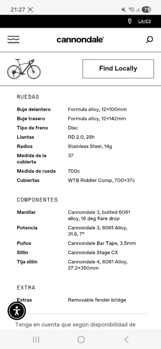 Bicicleta Gravel Cannondale Topstone L