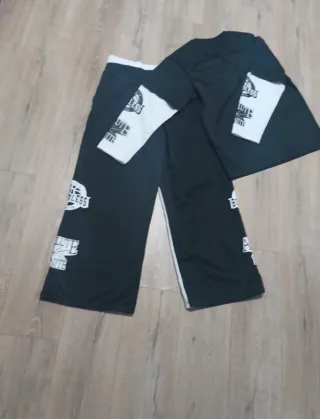 Completo tuta uomo nero e bianco