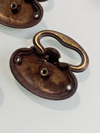 12 tiradores de cajón dorados