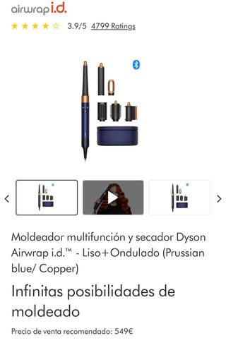 Dyson Airwrap Moldeador y Secador Azul