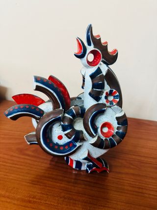 Gallo de cerámica Sargadelos