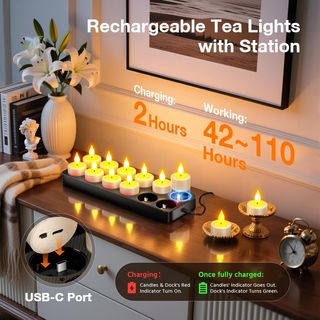 12 candeline LED ricaricabili - Nuove