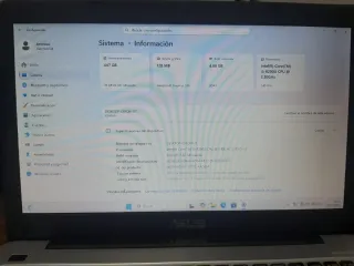 Portátil Asus Plata y Negro