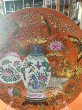 Plato decorativo oriental chino