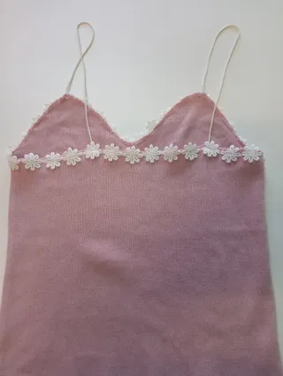 Camiseta tirantes rosa flores