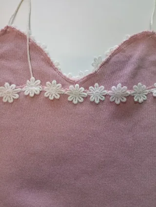 Camiseta tirantes rosa flores