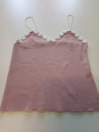 Camiseta tirantes rosa flores