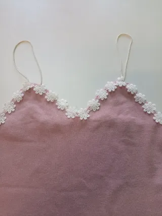 Camiseta tirantes rosa flores