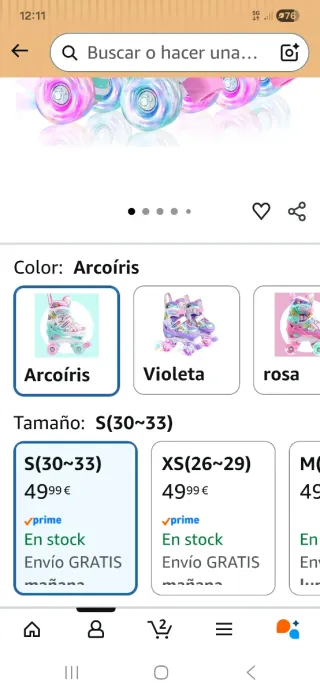 Patines unicornio para niños y niñas 3 a 6 años