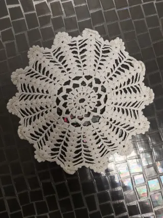 4 Tapetes Redondos Crochet Hechos a Mano