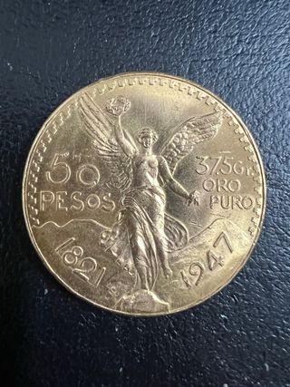 Moneda Oro 50 Pesos 1947 37.5gr Oro Puro