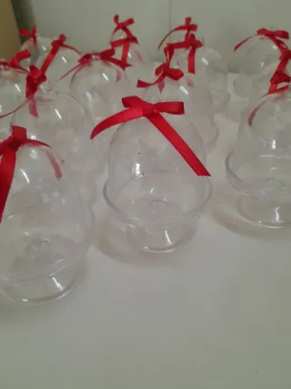 20 Coppette Trasparenti Segnaposto Decorabili