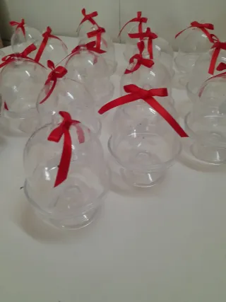 20 Coppette Trasparenti Segnaposto Decorabili