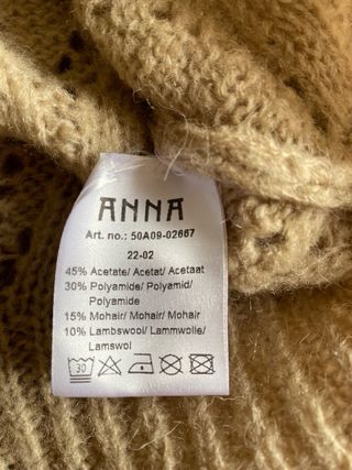 Chaleco ANNA lana/mohair beige Talla L