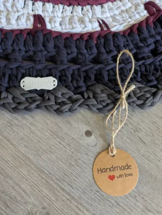 Alfombra ganchillo redonda 100cm