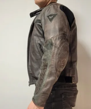 Chaqueta de Moto Dainese Stripes Cuero 50