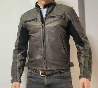 Chaqueta de Moto Dainese Stripes Cuero 50