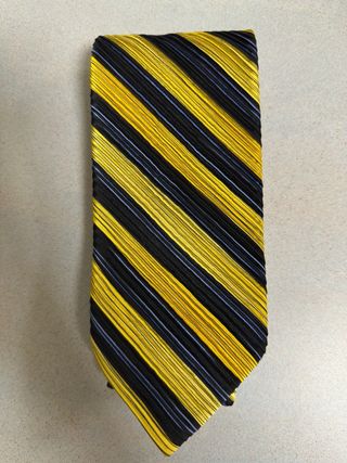 Corbata Vitaliano Pancaldi Rayas Negro/Amarillo