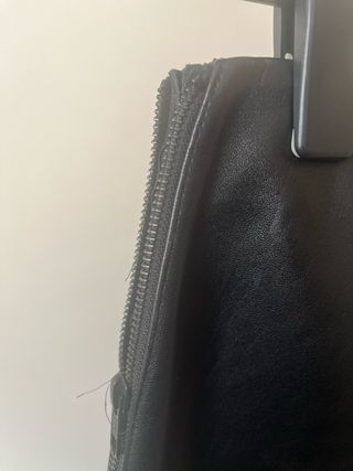 Pantalón piel bootcut Zara T XS