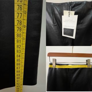 Pantalón piel bootcut Zara T XS