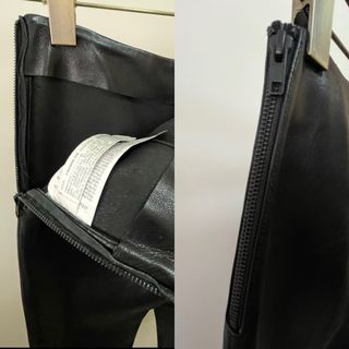 Pantalón piel bootcut Zara T XS