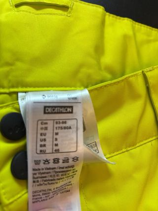Pantalón de esquí amarillo talla M