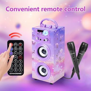 Máquina Karaoke Portátil Dynasonic con Micrófonos