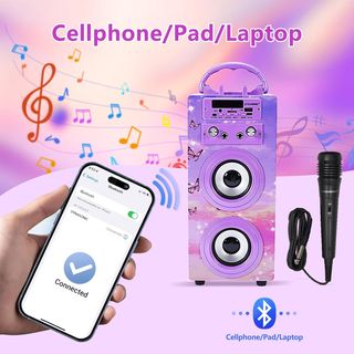 Máquina Karaoke Portátil Dynasonic con Micrófonos