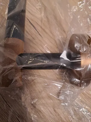 Toallero Acero Inoxidable 60x7.5 cm Negro/Dorado