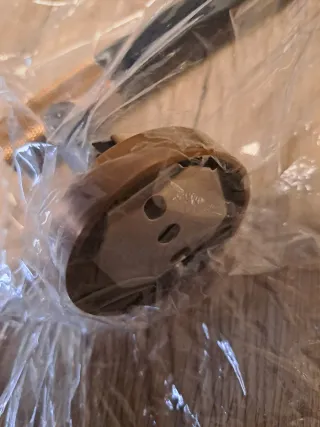 Toallero Acero Inoxidable 60x7.5 cm Negro/Dorado