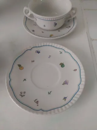 Juego Consomé Porcelana Multicolor