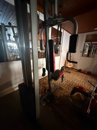 Máquina Gimnasio Multifunción + Cinta + Pesas