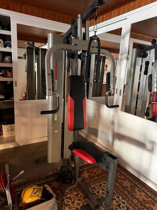 Máquina Gimnasio Multifunción + Cinta + Pesas