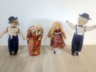4 Muñecos Antiguos Coleccionables