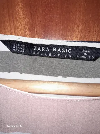 Camisa Zara Rayas Multicolor Talla XS