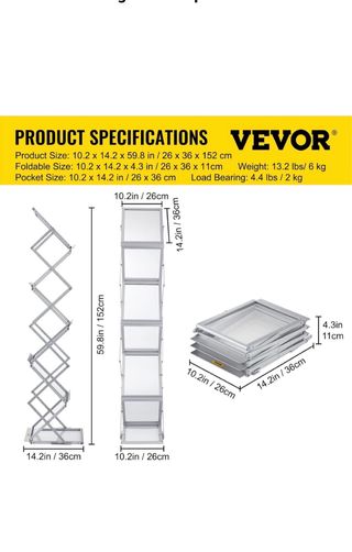 Revistero Plegable 6 Bolsillos