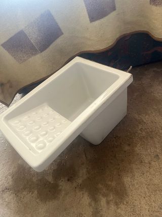 Lavabo de porcelana blanco