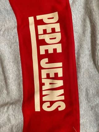 Sudadera Pepe Jeans niño gris y roja