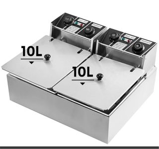 Freidora Doble Industrial Acero Inoxidable