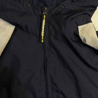 Chaqueta Starter Azul y Blanca con Detalles Amaril