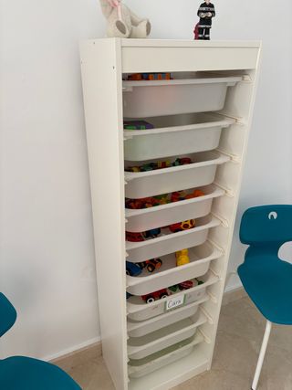 Cajonera de Plástico y madera Blanca