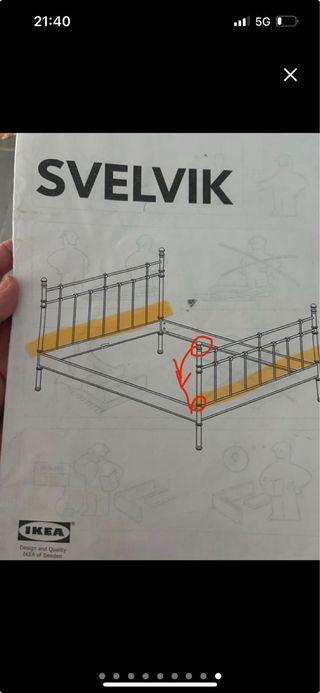 COLCHÓN 1.60 y somier negroIkea CORTADO CABECERO