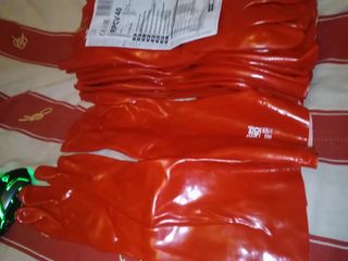 12 PAIA Guanti protettivi rossi taglia 10 (40 cm)